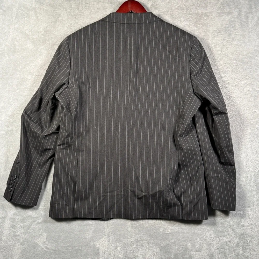 Polo Ralph Lauren Suit Jacket Mens 44R Gray Pinstripe Performance Wool $398
